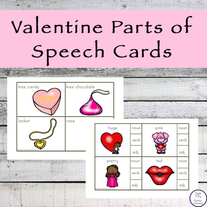 Valentine Parts of Speech Cards