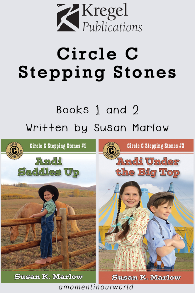Circle C Stepping Stones first two books; Andi Saddles Up and Andi Under the Big Top.
