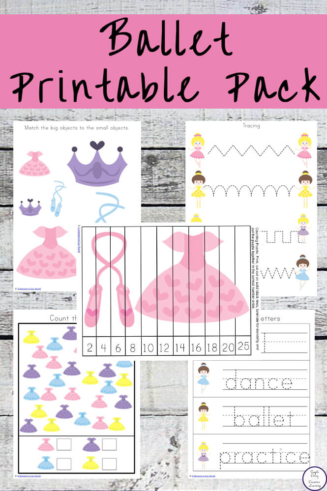 This Ballet Printable Pack contains lots of fun and educational ballet-themed activities for kids ages 2 - 9 who love to dance.