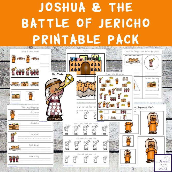 This Joshua and the Battle of Jericho Printable Pack is a great way to teach children ages 2 - 9 about this amazing battle.