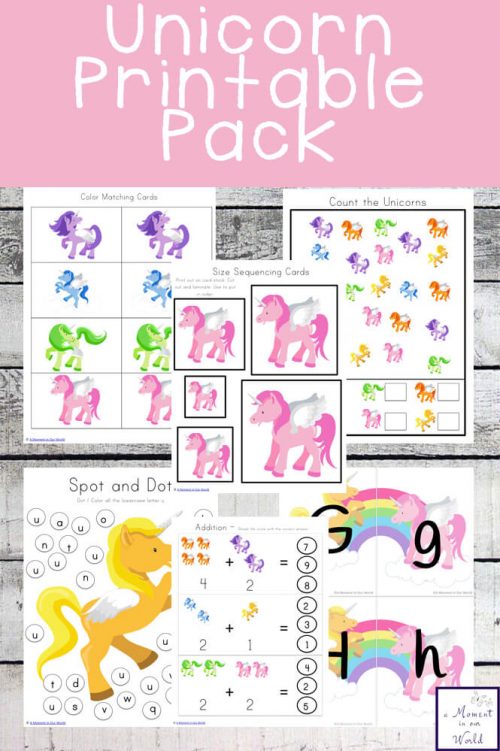 Unicorn Printable Pack - Simple Living. Creative Learning