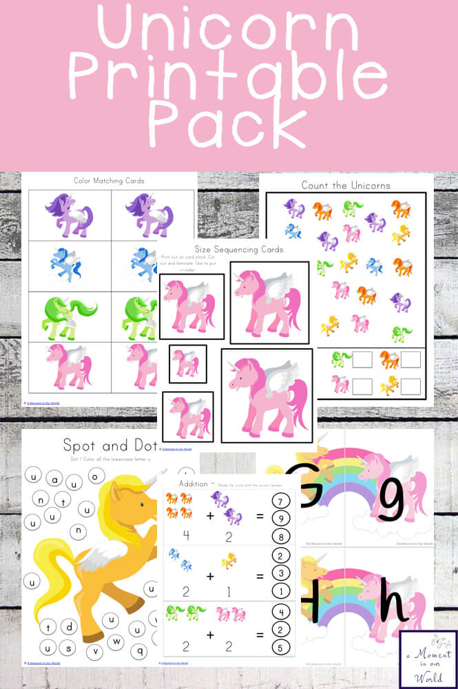 This fun Unicorn Printable Pack is great for kids ages 2 - 9.