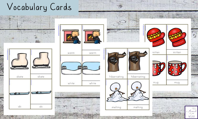 These Winter Parts of Speech Cards are can be used in a variety of ways to teach your children about nouns, verbs and adjectives. 