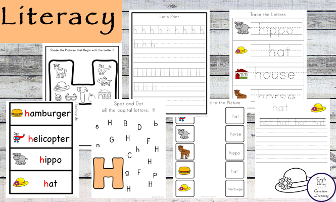 This Letter H Printable Pack is aimed for children aged 3 - 9 and contains a variety of activities; simple math concepts, literacy and hands-on activities. 
