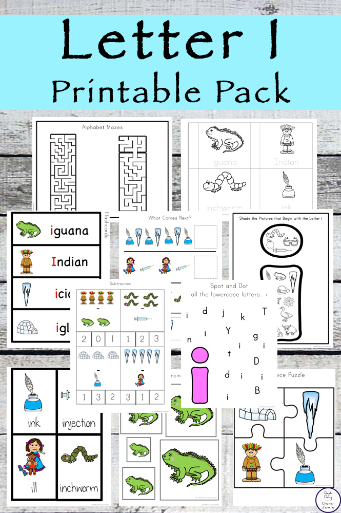 This Letter I Printable Pack is aimed for children aged 3 - 9 and contains a variety of activities; simple math concepts, literacy and hands-on activities. 