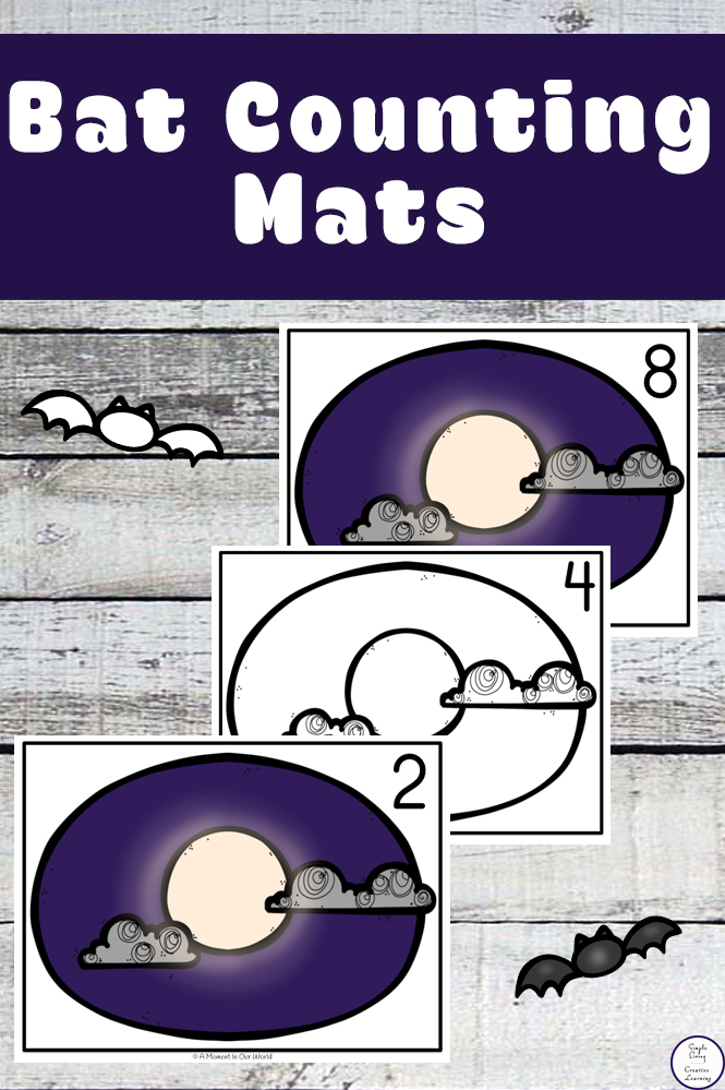 These Bat Counting Mats focus on the numbers 1 – 20, though there are blank pages for you to increase their learning.
