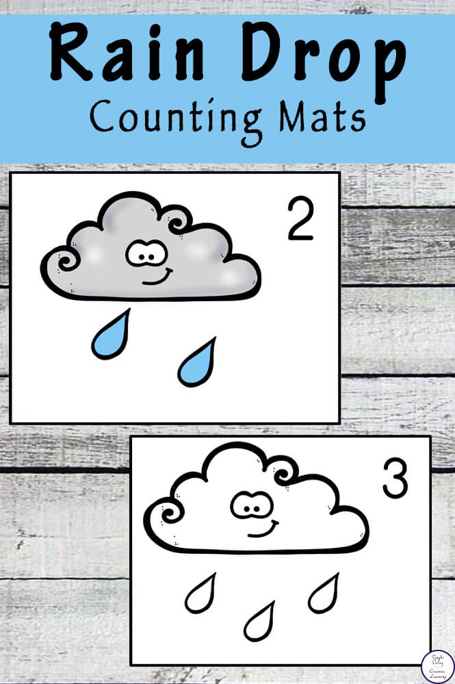 Focusing on the numbers 1 - 20, these Rain Drop Counting Mats are a fun, hands-on math activity that preschoolers and toddlers will love.