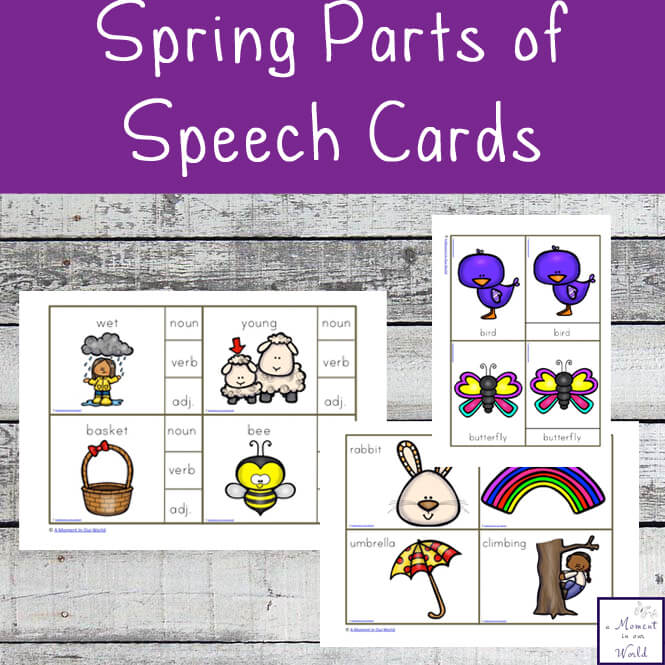 Spring Parts of Speech Cards