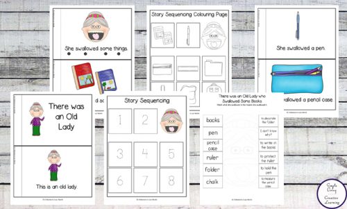 There Was An Old Lady Who Swallowed Some Books Activity - Simple Living ...