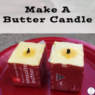 If you are in a blackout or your battery is running our in your flashlight, this butter candle is a great way to add a little light to your room.