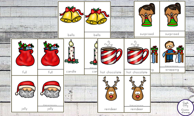 These Christmas Parts of Speech Cards are can be used in a variety of ways to teach your children about nouns, verbs and adjectives. 