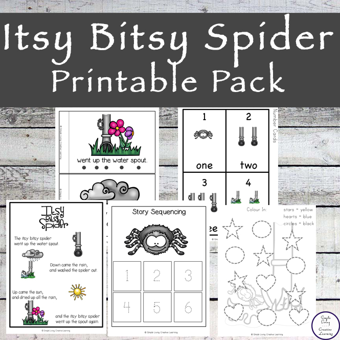 Itsy Bitsy Spider printable pack