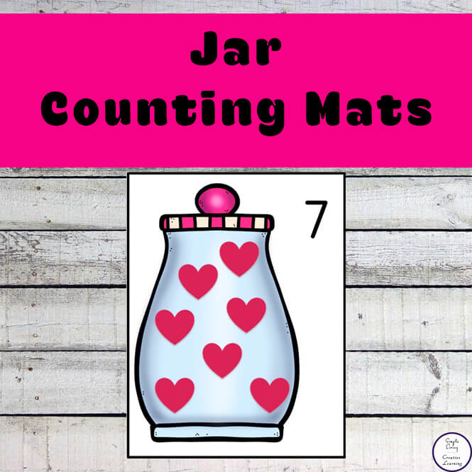 Focusing on the numbers 1 - 20, these Heart Jar Counting Mats are a fun, hands-on math activity that preschoolers and toddlers will love.