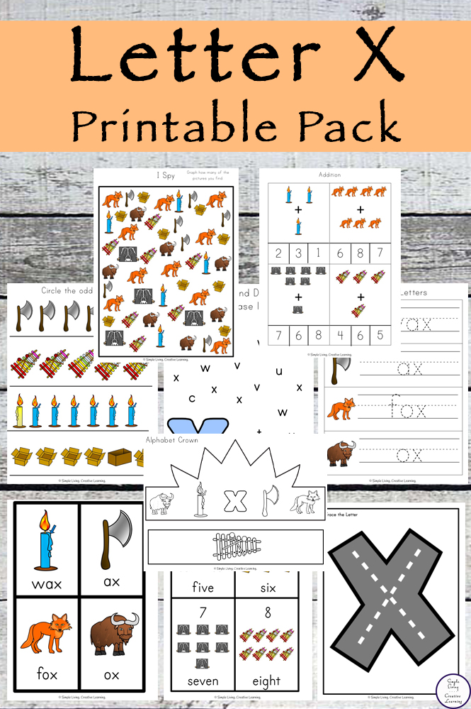 This Letter X Printable Pack is aimed for children aged 3 - 9 and contains a variety of activities; simple math concepts, literacy and hands-on activities. 