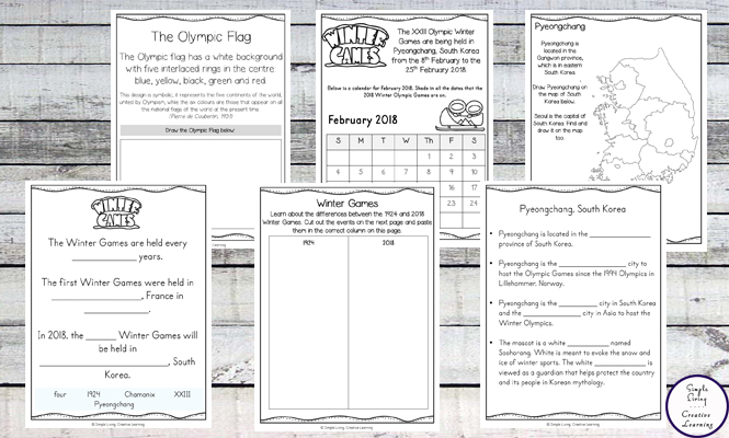 This fun Winter Games Printable Pack will help children learn more about the sports competed in during the Winter Games.