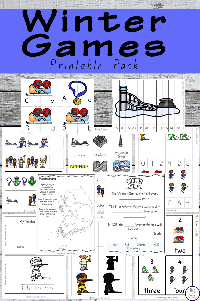 This fun Winter Games Printable Pack will help children learn more about the sports competed in during the Winter Games.