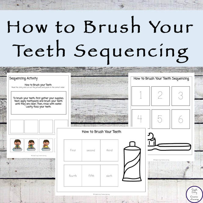 This fun How to Brush your Teeth Sequencing Printables not only help young children learn how to brush their teeth, but they are also able to work on their sequencing skills too.