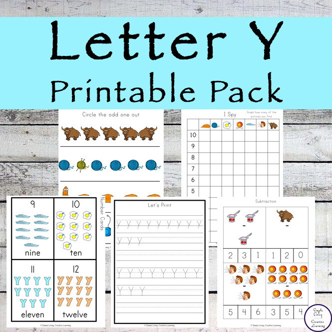 This Letter Y Printable Pack is aimed for children aged 3 - 9 and contains a variety of activities; simple math concepts, literacy and hands-on activities. 