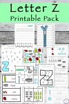 This Letter Z Printable Pack is aimed for children aged 3 - 9 and contains a variety of activities; simple math concepts, literacy and hands-on activities.