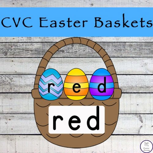 These  CVC Easter Baskets printables are a great way for children to learn and build their knowledge of CVC words.