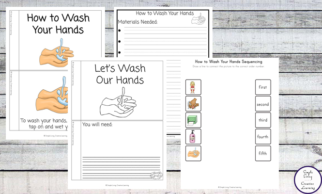 This fun How to Wash Your Hands Sequencing Printables not only help young children learn how to wash their hands properly, but they are also able to work on their sequencing skills too.