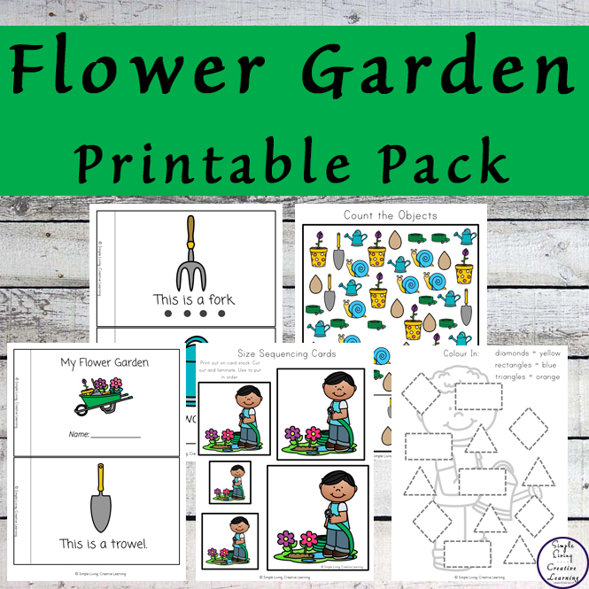 Kids aged 3 - 9 will have a great time learning about how flowers grow with this fun Flower Garden Printable Pack.