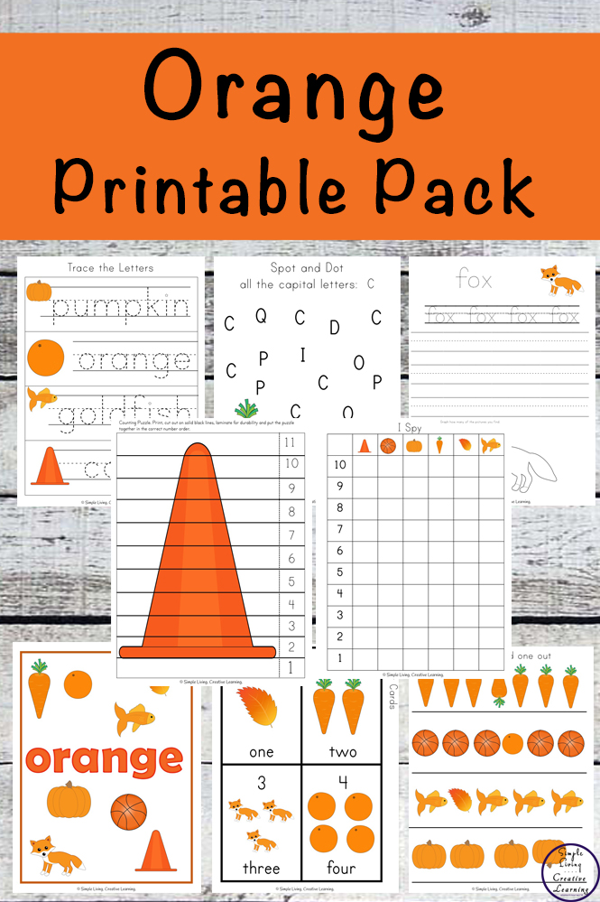 This Orange Printable Pack is aimed for children aged 3 - 9 and contains a variety of activities; simple math concepts, literacy and hands-on activities with a 'orange' theme. 
