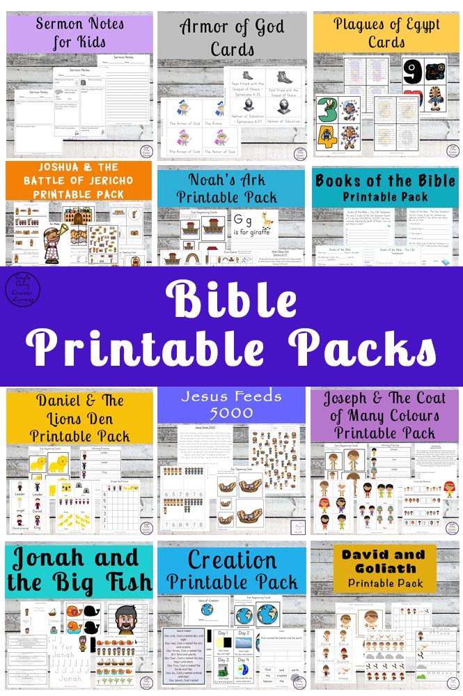 A massive list of Bible Printable Packs for young children.