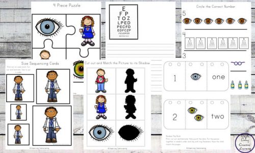 Eye Doctor Printable Pack - Simple Living. Creative Learning