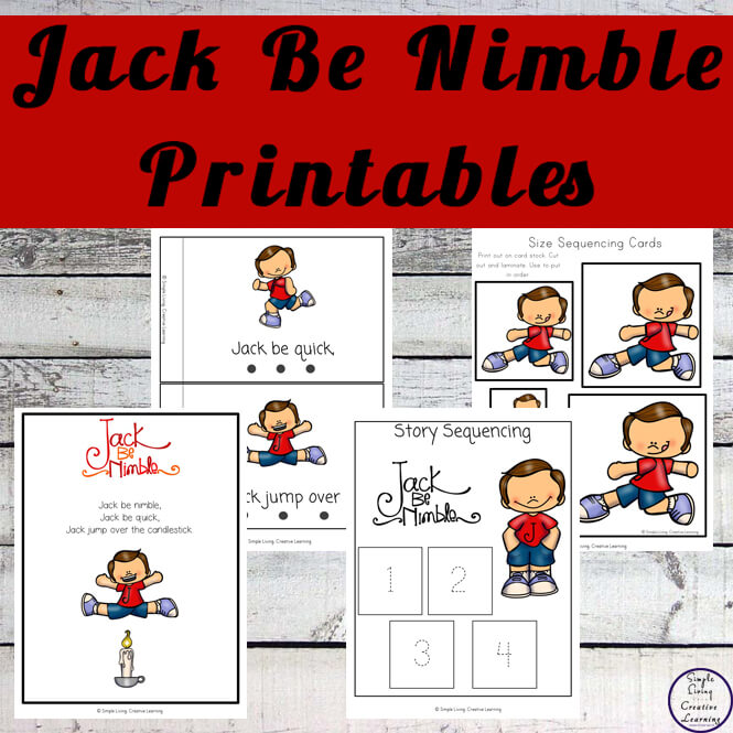 This Jack Be Nimble Printable Pack contains a variety of math and literacy activities for preschoolers and kindergarteners.
