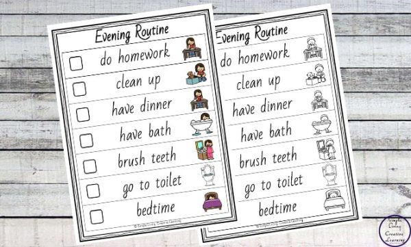 Daily Routine Printables - Simple Living. Creative Learning