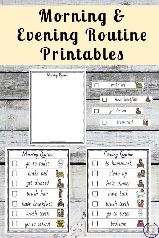 Daily Routine Printables - Simple Living. Creative Learning