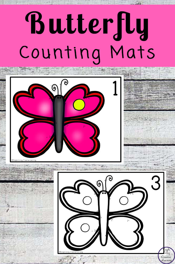 Focusing on the numbers 1 - 20, these Butterfly Counting Mats are a fun, hands-on math activity that preschoolers and toddlers will love.