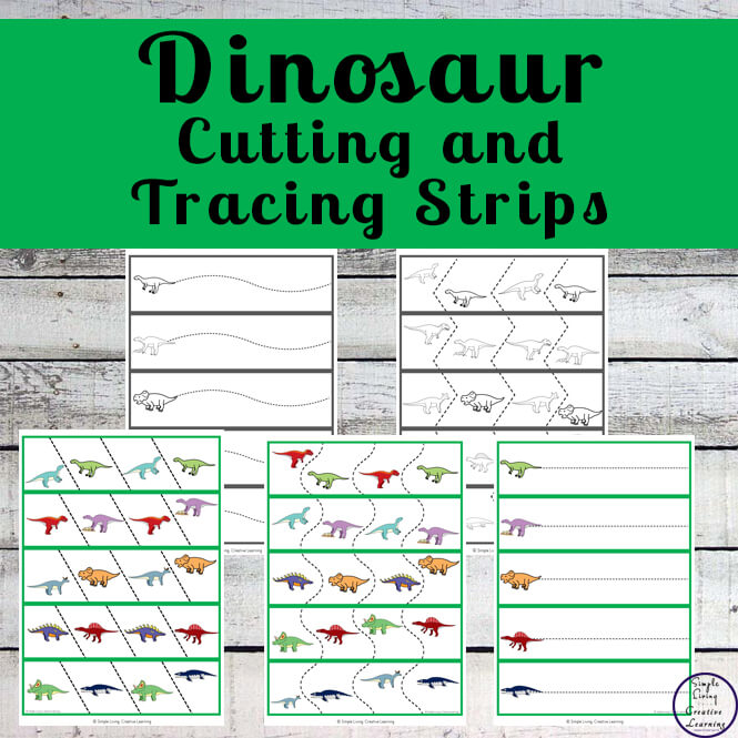 These Dinosaur Tracing and Cutting Strips will have your child enjoying practicing their fine motor skills as well as proper scissor safety.