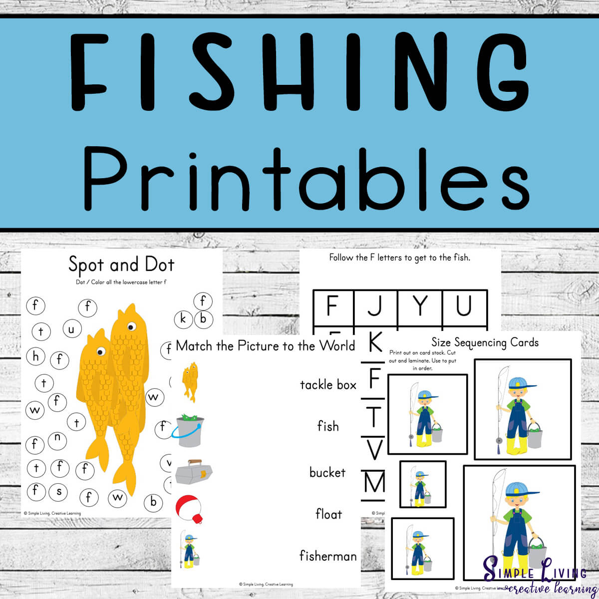 Fishing Printables four pages