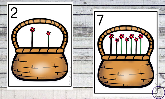 Focusing on the numbers 1 - 20, these Flower Basket Counting Mats are a fun, hands-on math activity that preschoolers and toddlers will love.