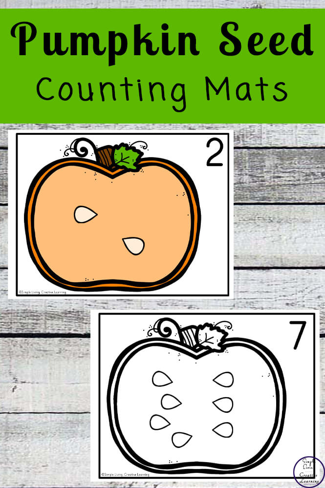 Focusing on the numbers 1 - 20, these Pumpkin Seed Counting Mats are a fun, hands-on math activity that preschoolers and toddlers will love.