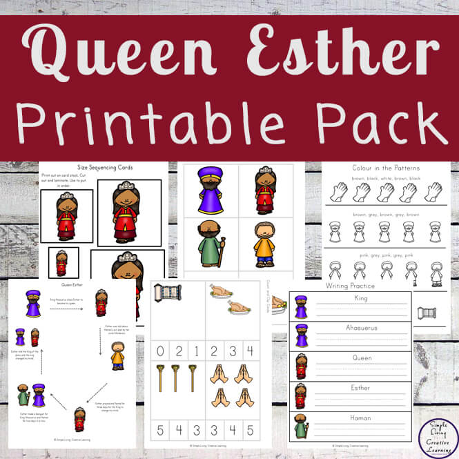 This Queen Esther printable pack is a great way to teach young children, in preschool and kindergarten this amazing story.