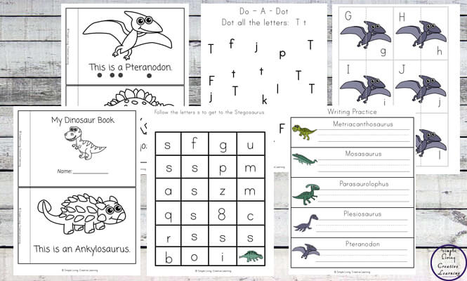 This Dinosaur Printable focuses on skills that preschoolers and kindergarteners need to know while having a fun dinosaur theme.