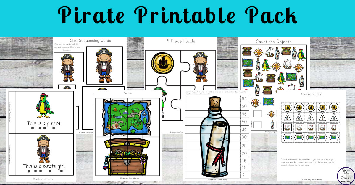 Pirate Printable Pack - Simple Living. Creative Learning