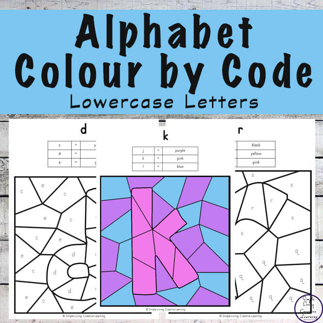 This No-Prep Lowercase Alphabet Letters Colour by Code Colouring Pack is great for children learning the letters of the alphabet.