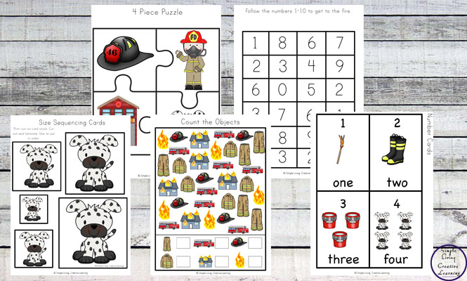 This Fire Safety Printable Pack focuses on skills that preschoolers and kindergarteners need to know while having a fun fire safety theme.