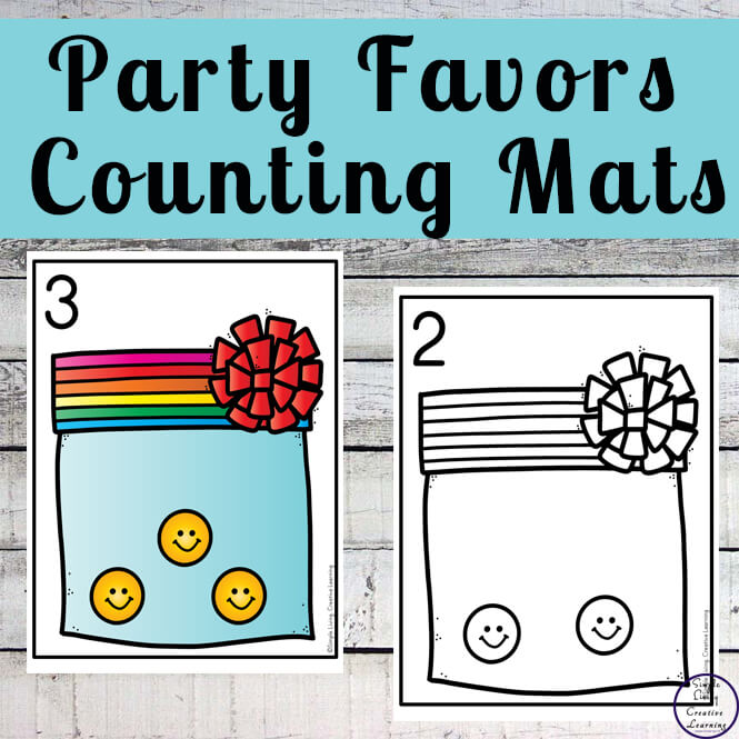 Focusing on the numbers 1 - 20, these Party Favor Counting Mats are a fun, hands-on math activity that preschoolers and toddlers will love.