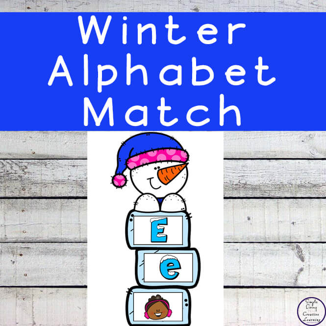 This Winter Alphabet Match activity is great for children learning the uppercase and lowercase letters of the alphabet as well as beginning letter sounds.