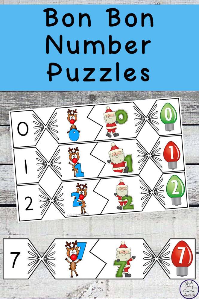 These Bon Bon Number Puzzles are a great way to practice or review counting from zero to twenty this festive season.