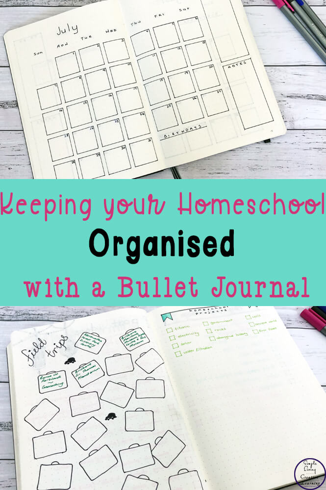 Finding a planner that suited the way we homeschool was hard, so I decided to try and organise all our homeschooling ideas, activities and learning with a bullet journal and have had great success with it. It is a great record of all we have achieved over the course of the year and comes in very handy when it is time for me to write up my yearly homeschool report.