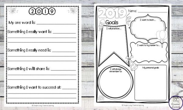 New Year Resolutions Printable - Simple Living. Creative Learning