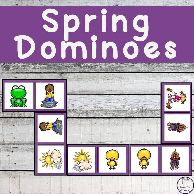 Enjoy a game of Spring Dominoes. It is a great game which all the family, homeschoolers or classrooms can join in and play together.