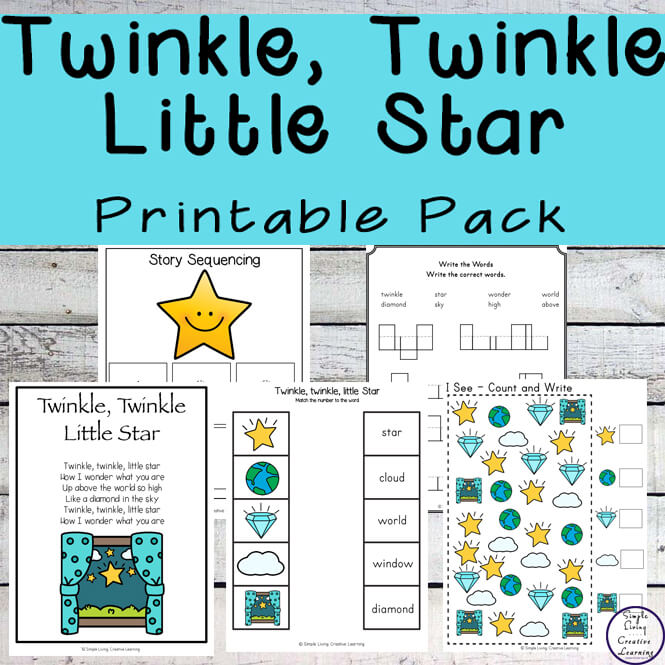 Twinkle, Twinkle Little Star printable pack