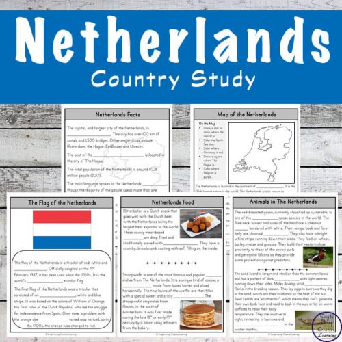 The Netherlands is such a fascinating country to learn about with their Delft Blue pottery and wooden shoes, this Netherlands Country Study will be enjoyed by all children in grades 2 - 5.